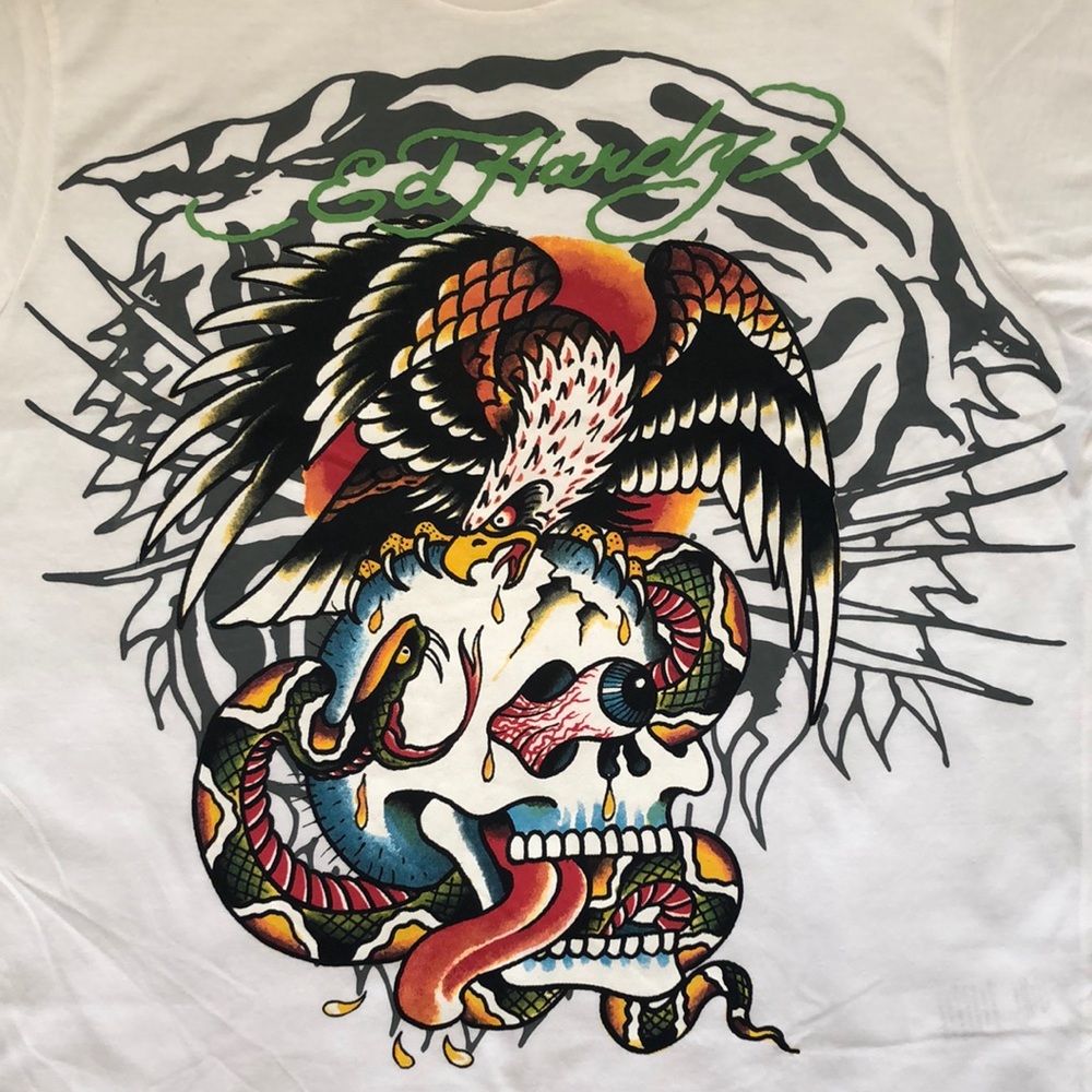ED HARDY / EAGLE 🦅 / SKULL 💀 / EYEBALL 👁 /SNAKE 🐍 DESIGN / L 🍁